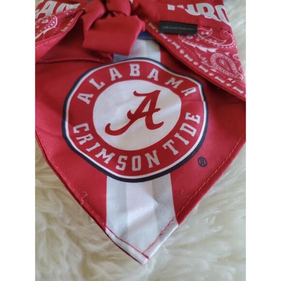 NEW ALABAMA CRIMSON TIDE DOG CAT TIE BANDANA FUROCIOUS FAN REVERSIBLE MEDIUM - Picture 3 of 7